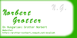 norbert grotter business card